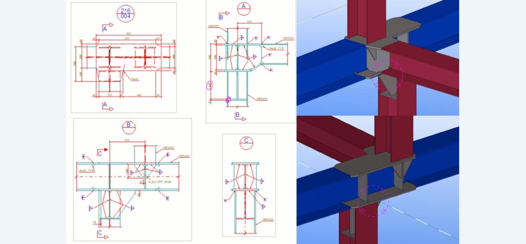 TEKLA-model-joint-details-of-gas-turbine-package-module